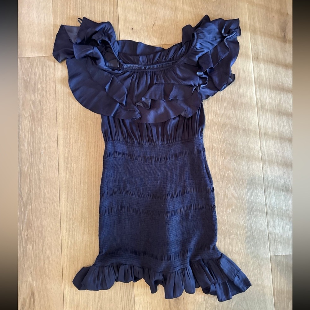 DO+BE Navy Ruffle Mini Dress - Picture 5 of 5